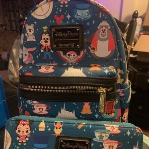 Disney Parks Loungefly Park Icons backpack&wallet